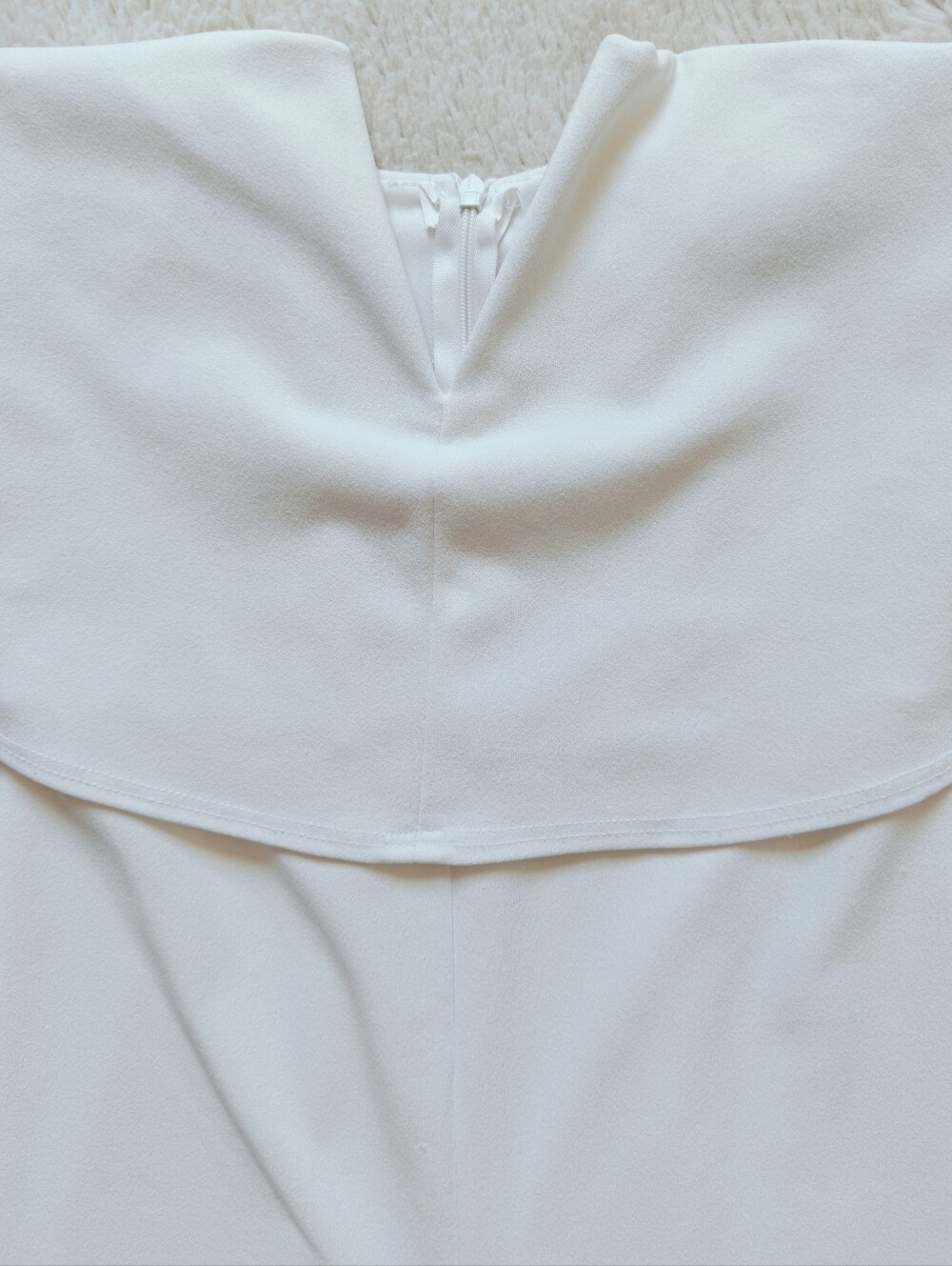 Lulus What Lovers Do White Strapless Wide Leg Jumpsuit | Size S | Bridal Shower - Picture 4 of 5